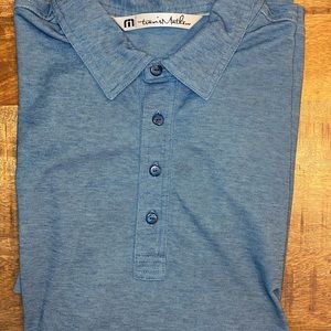 Travis Mathew golf polo M heather blue